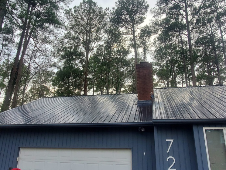 Metal roof of a house